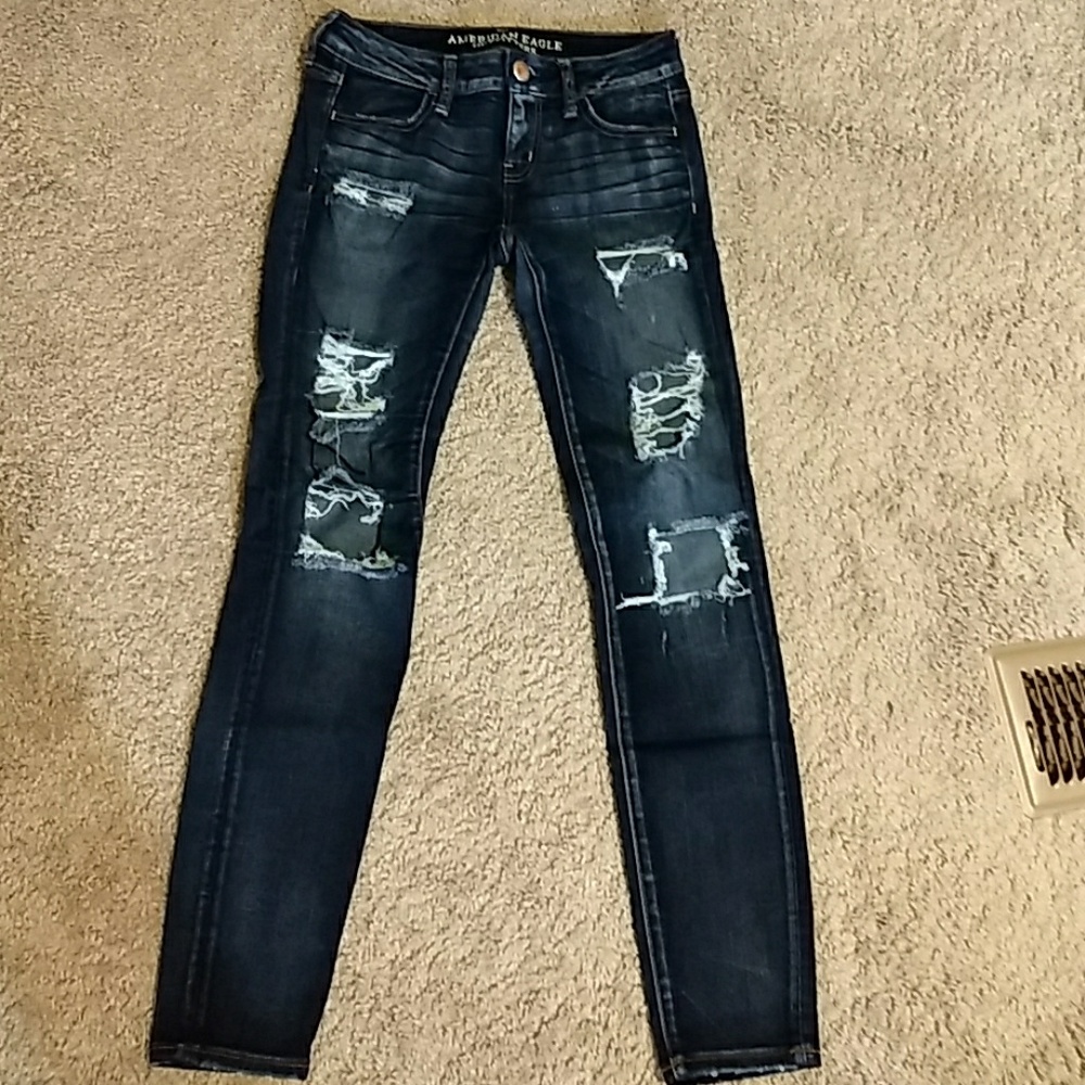 SIZE 4 super low rise jegging (AEO X denim)